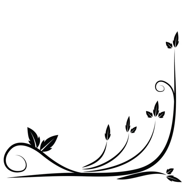 Floral siyah sınır