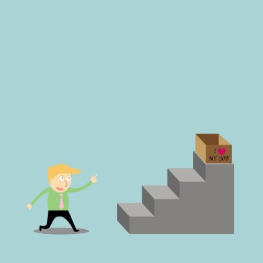 İşimin bir merdiven tırmanma işadamı