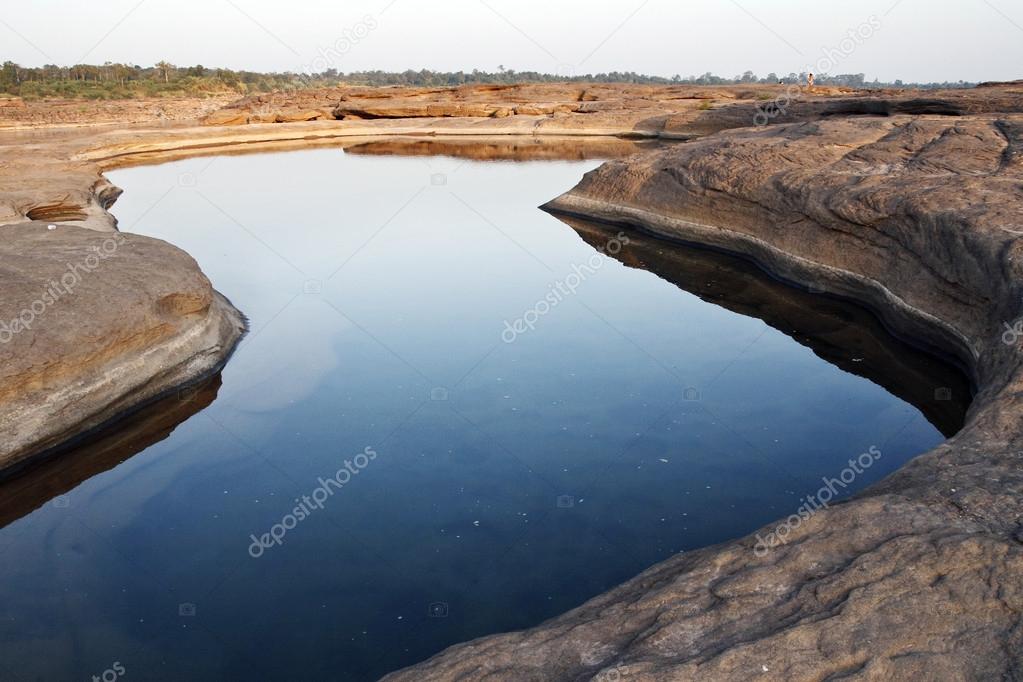 Small lake with s shape