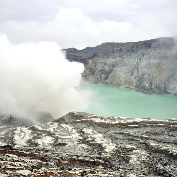 Kawah ijen vulkaan, Indonesië — Stockfoto