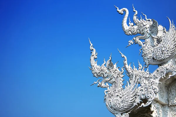 Art architecture of Wat rong khun temple in thailand — Stock Photo, Image
