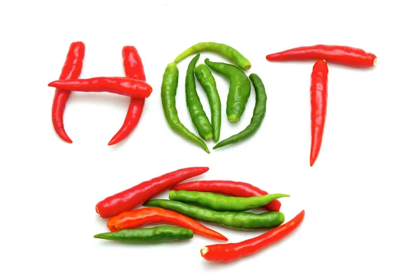 Hot Chilli on white background — Stock Photo, Image