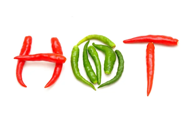 Hot Chilli на белом фоне — стоковое фото