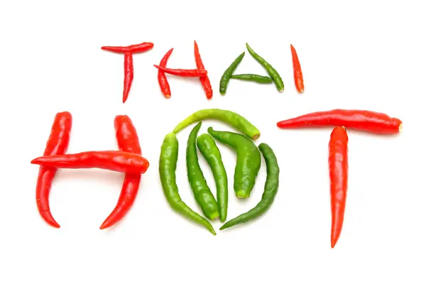 Hot Chilli на белом фоне — стоковое фото