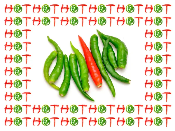 Hot Chilli на белом фоне — стоковое фото