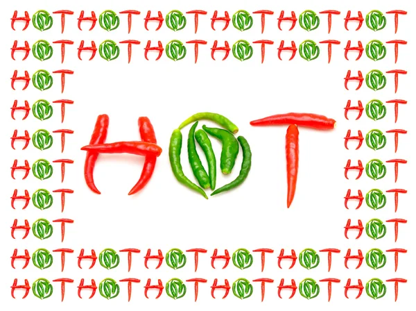 Hot Chilli on white background — Stock Photo, Image