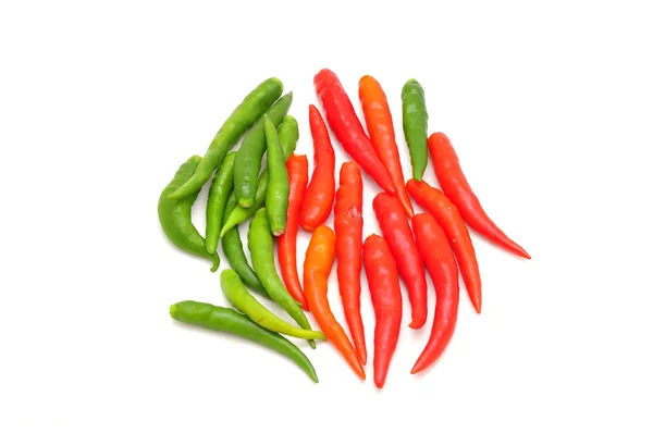 Hot thai chilli on white background — Stock Photo, Image