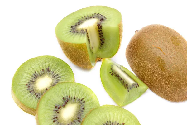 Kiwi su fondo bianco — Foto Stock