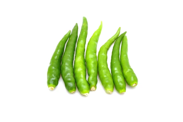 Hot thai chilli on white background — Stock Photo, Image