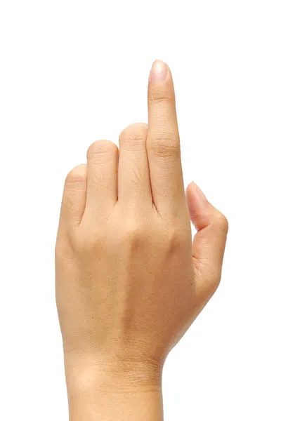 beyaz zemin üzerine el işaret olduğunu