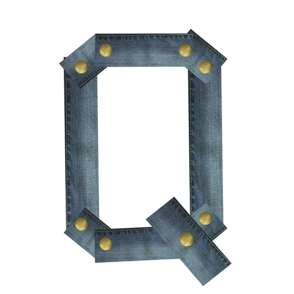 Letters of jeans alphabet — Stock Photo, Image