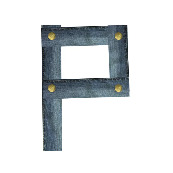 Letras do alfabeto jeans — Fotografia de Stock