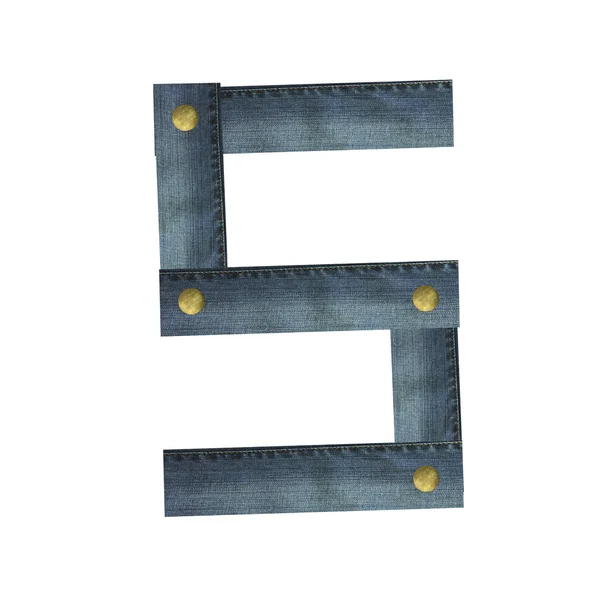 Písmena abecedy džíny — Stock fotografie