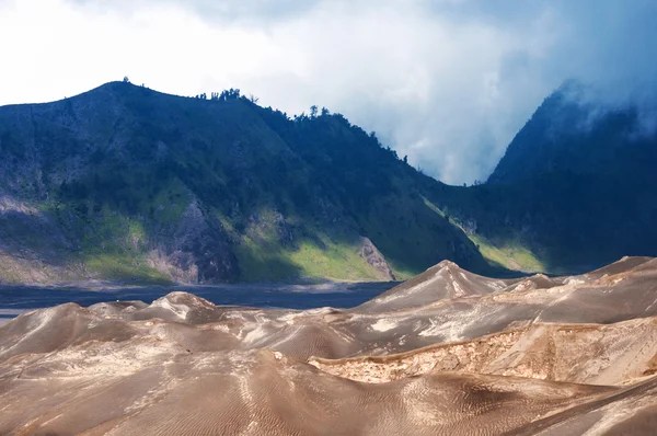 Textura de Bromo vocalno, Java Oriental, Indonésia — Fotografia de Stock