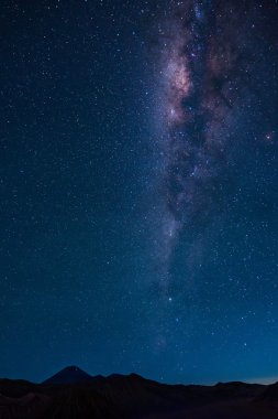 Mount semeru Samanyolu, Doğu java, Endonezya.