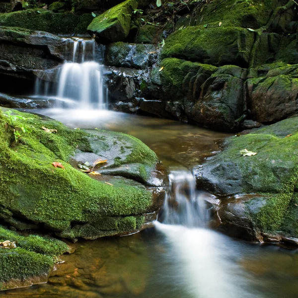 Cachoeira na floresta profunda — Fotografia de Stock