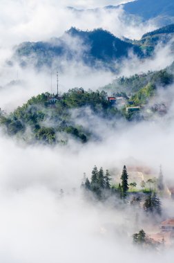 Günaydın vietnam siste sapa Vadisi şehir