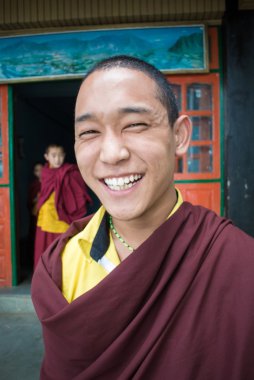 gangtok, sikkim, India - 19 Nisan: Budist rahip