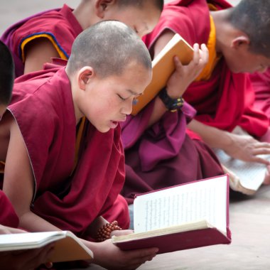 gangtok, sikkim, India - Ağustos 19: tanımlanamayan bir Tibet lama