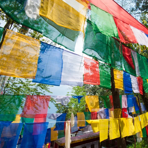 Drapeaux de prière tibétains — Photo