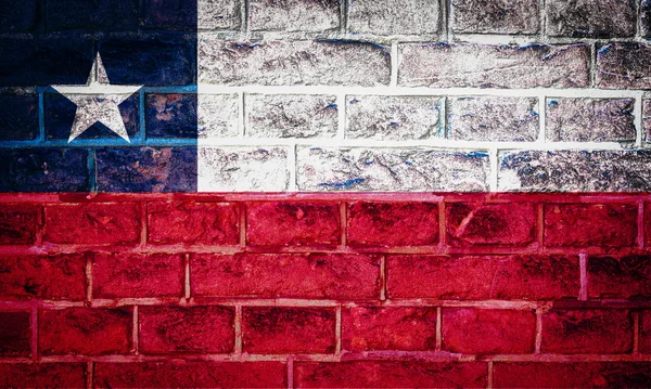 Colección de bandera de América del Sur en textura de pared de ladrillo viejo — Foto de Stock