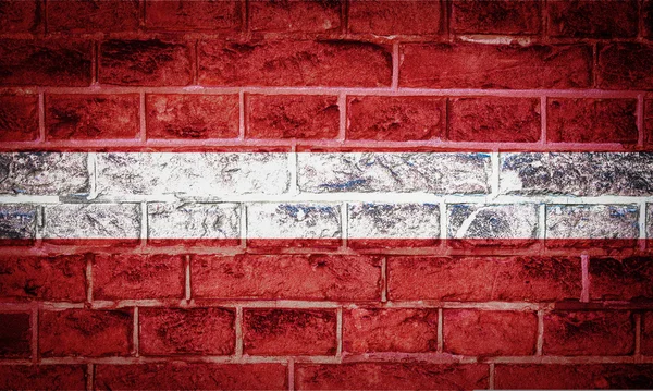 Collection of european flag on old brick wall texture background — Stock Photo, Image