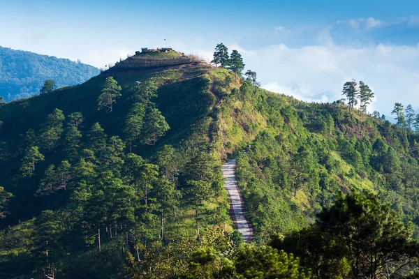 Punto di vista della natura sulla collina a Doi Ang Khang montagne . — Foto Stock