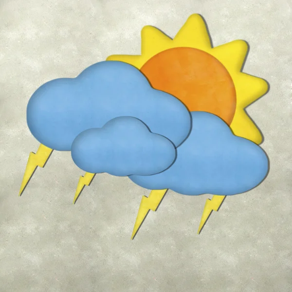 Weather plasticine craft stick on plasticine texture background — Stock Photo, Image