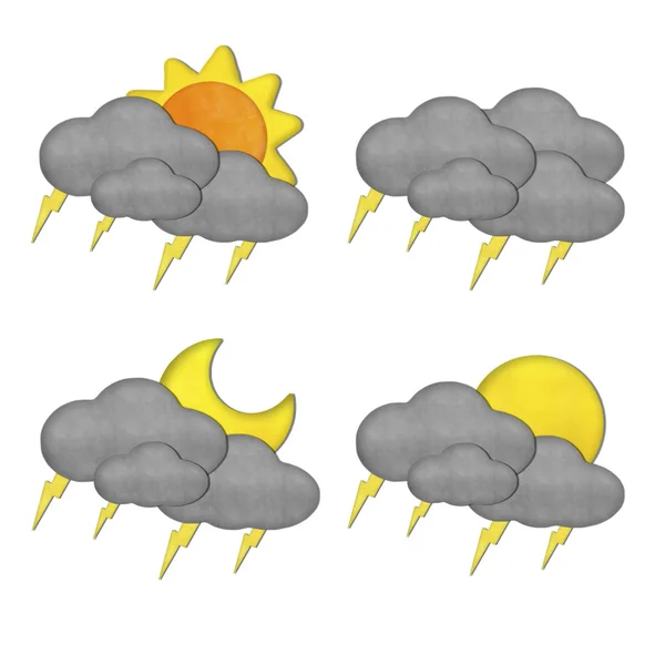 Sammlung von Wetter Knetmasse Handwerk Stick auf weißem Hintergrund — Stockfoto