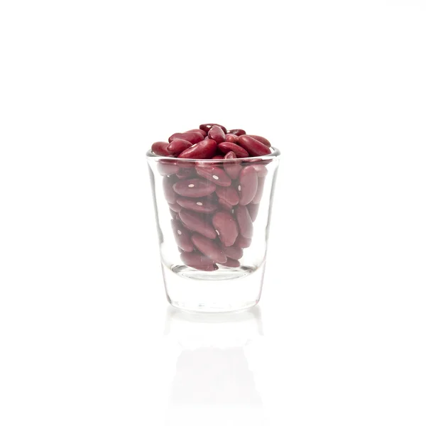 Kacang merah dalam gelas — Stok Foto