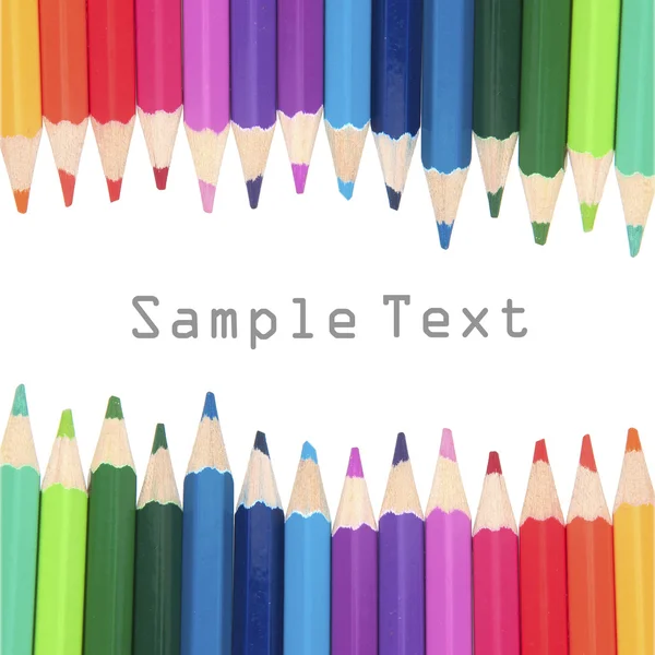 Kleurrijke potloden frame — Stockfoto