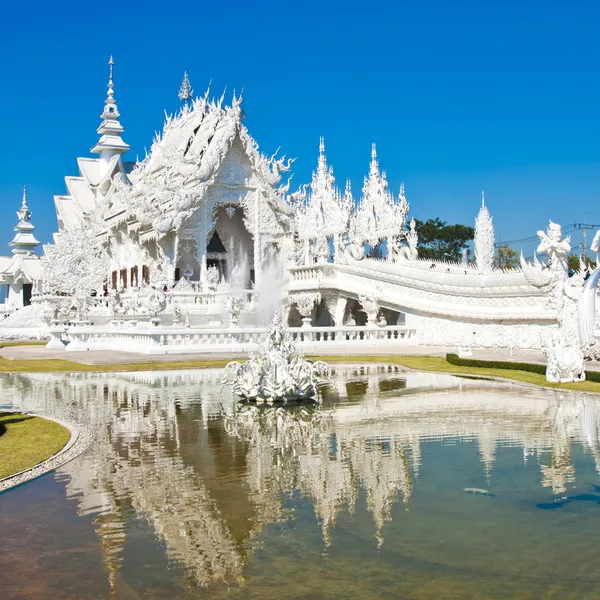 Je název thajského chrámu wat khun rong v chiang rai, Thajsko — Stock fotografie