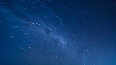 Star yollar bromo yukarıda gösterilen aşırı uzun pozlama görüntü