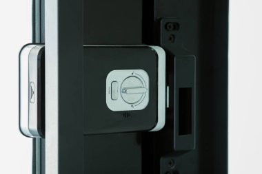 Back view of digital secure door locks system for Smart home security and privacy system 