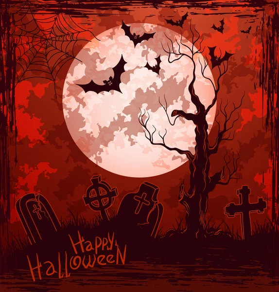 Grungy halloween fondo — Vector de stock