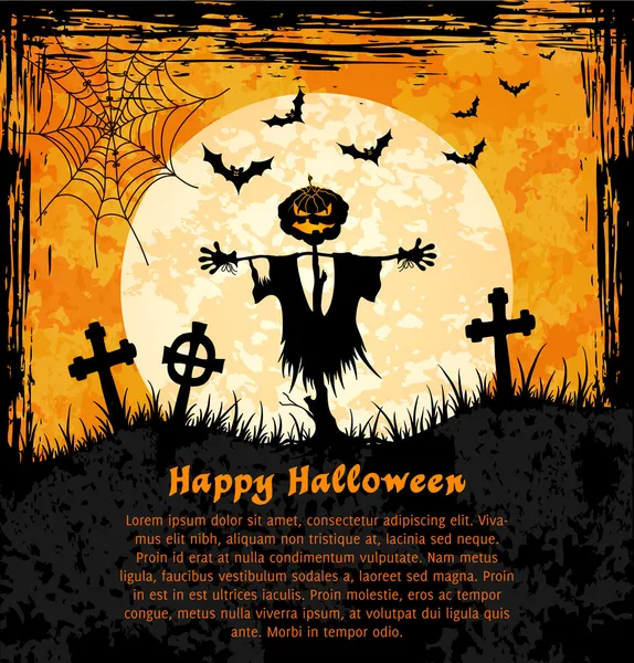 Grungy halloween fondo — Vector de stock