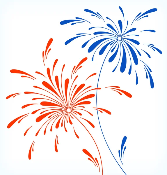 Festive firework in honor of Independence day — Stock Vector