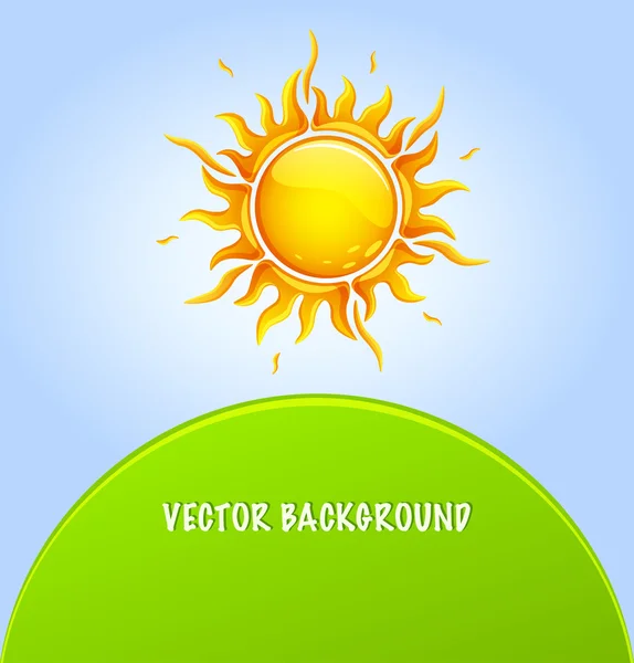 Stylized vector sun background — Stock Vector