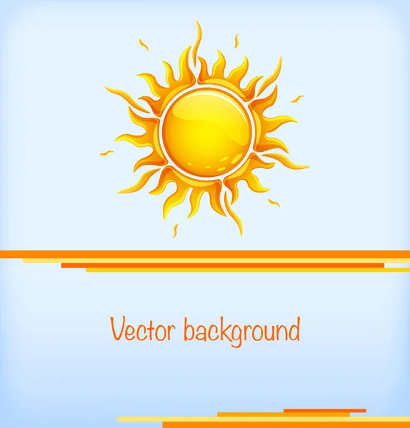 Achtergrond met hete zon — Stockvector