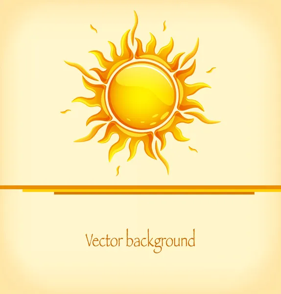 Background with hot sun — Stock Vector