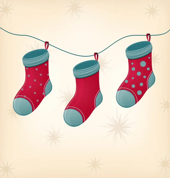 Christmas socks — Stock Vector