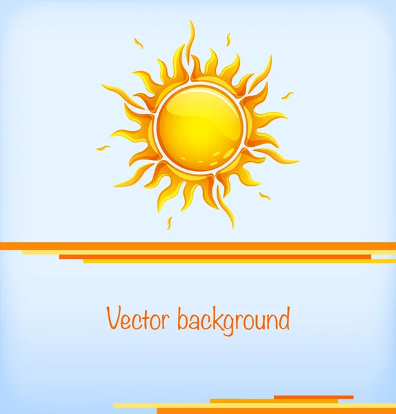 Hintergrund mit heißer Sonne — Stockvektor