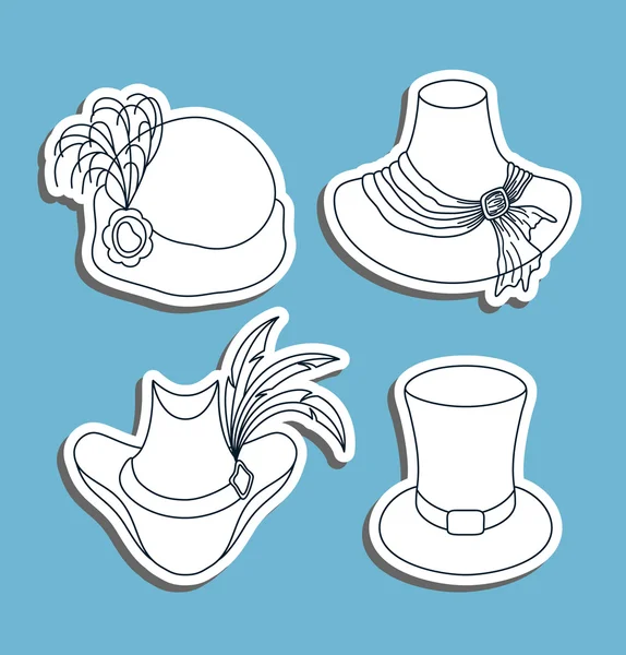 Hats set — Stock Vector