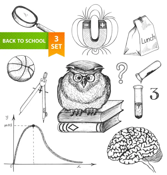 Set of sketch elements — Stock Vector