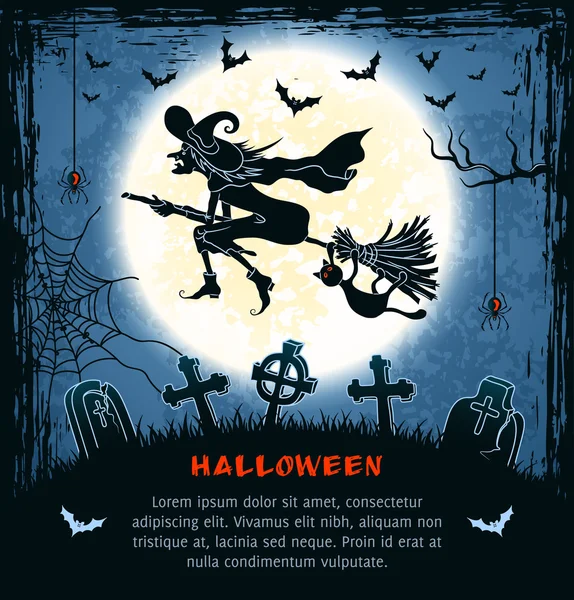 Tarjeta espeluznante para Halloween Gráficos Vectoriales
