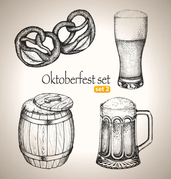 Bier set. — Stockvector