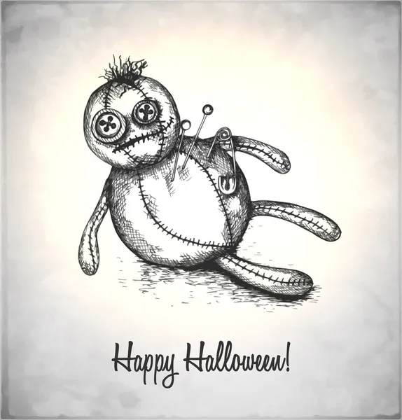 Spooky Vudu bebeği bir kroki tarzı