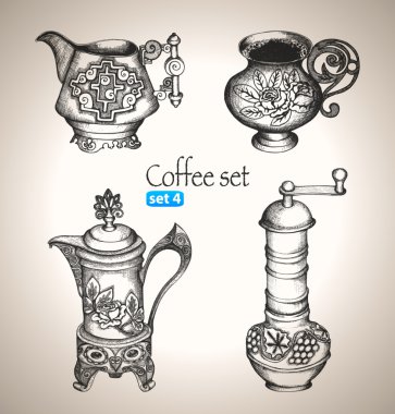 Kahve ve çay takımı.