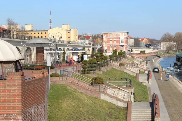 Panorama Ciudad Gorzow Polonia — Foto de Stock