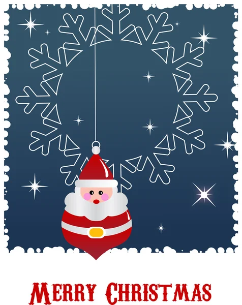 Weihnachten Hintergrund mit Weihnachtsmann und Schnee — Stockvektor